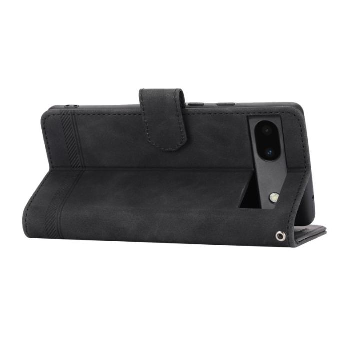 DIERFENG - DIERFENG DF-03 Fodral för Google Pixel 6a - PU läder - Svart