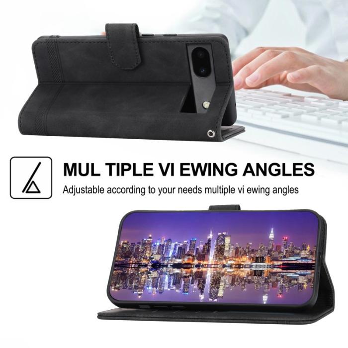 DIERFENG - DIERFENG DF-03 Fodral för Google Pixel 6a - PU läder - Svart