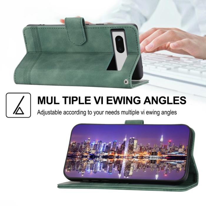 DIERFENG - DIERFENG DF-03 Fodral för Google Pixel 7a - PU Läder - Grön