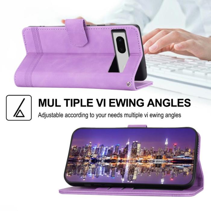 DIERFENG - DIERFENG DF-03 Fodral för Google Pixel 7a - PU läder - Lila