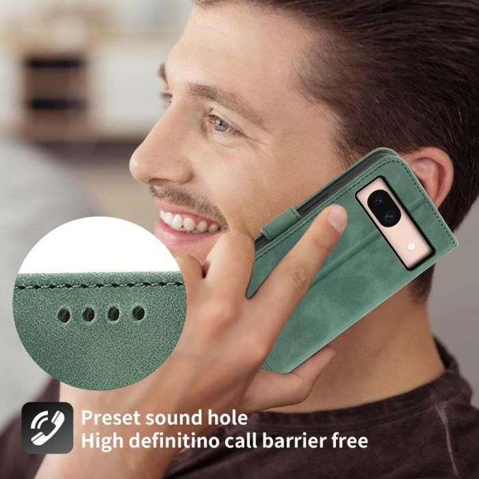 DIERFENG - DIERFENG DF-03 Fodral för Google Pixel 8a PU Läder - Grön