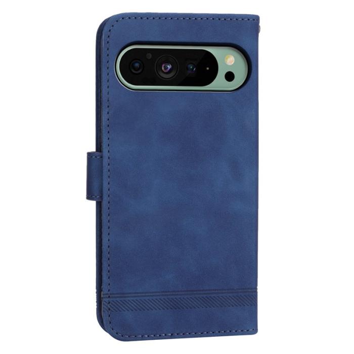 DIERFENG - DIERFENG DF-03 Fodral för Google Pixel 9 - Äkta läder - Blå