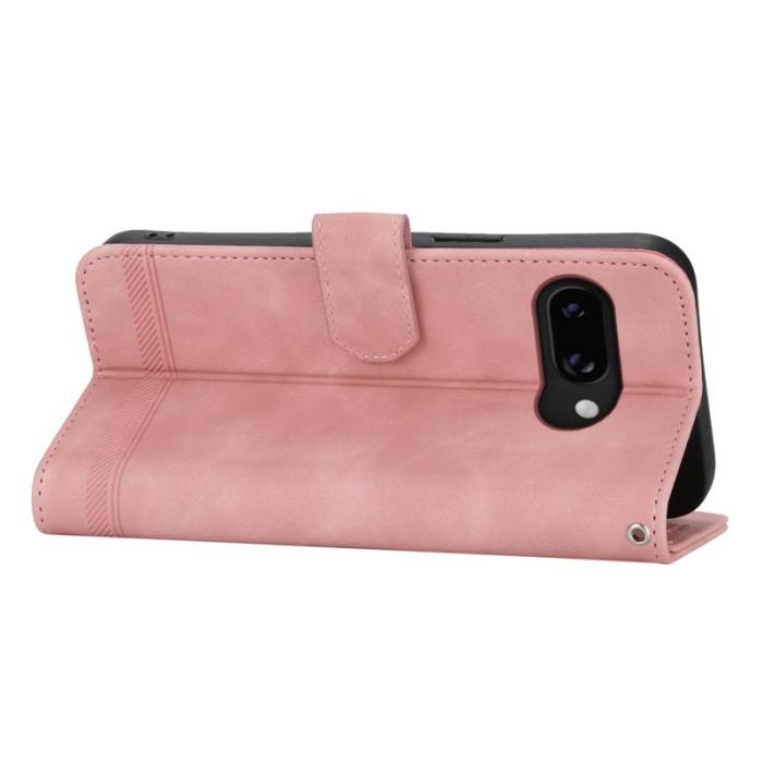 DIERFENG - DIERFENG DF-03 Fodral för Google Pixel 9a Äkta läder - Rosa