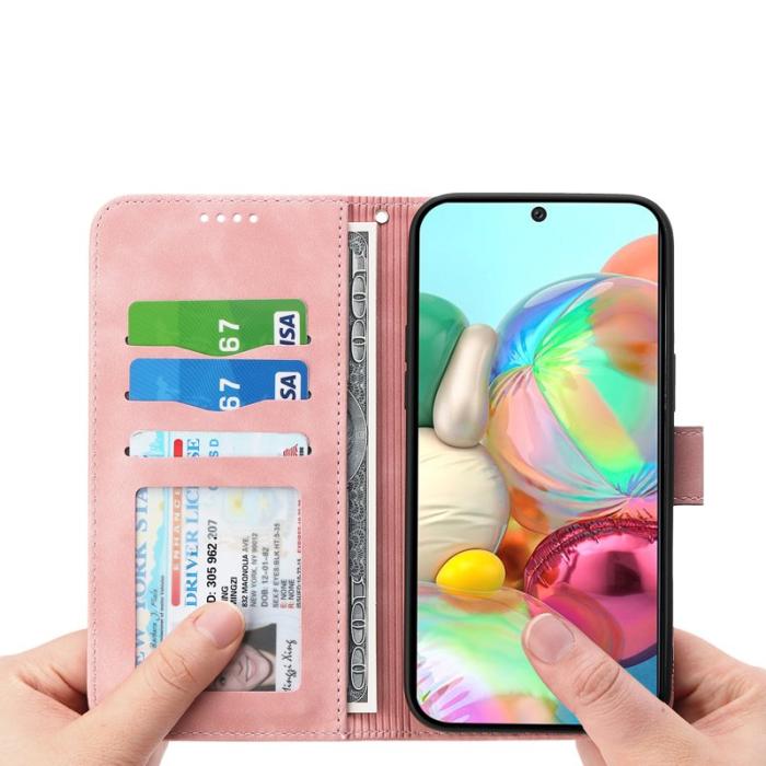 DIERFENG - DIERFENG DF-03 Fodral för Google Pixel 9a Äkta läder - Rosa