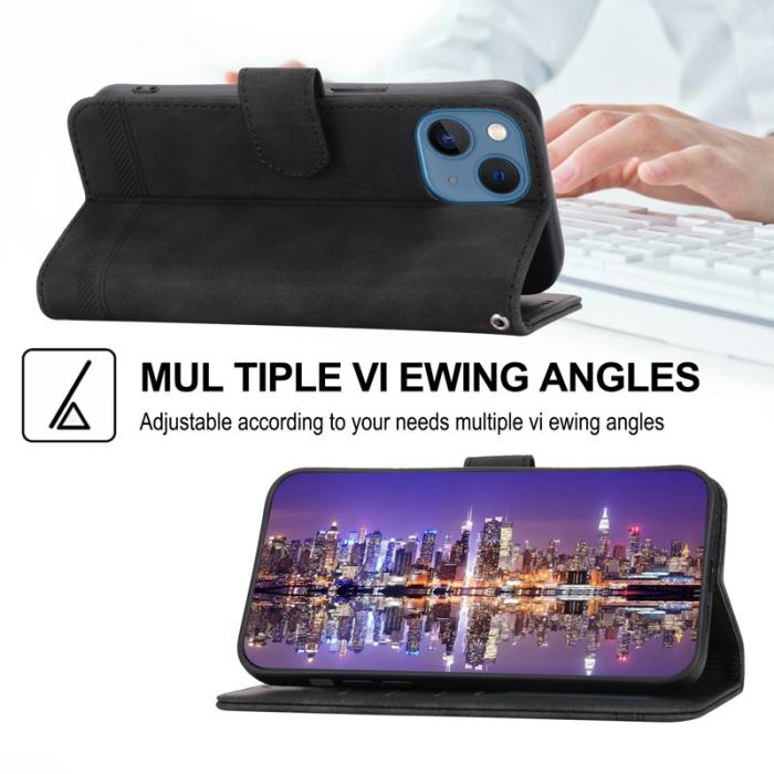 DIERFENG - DIERFENG DF-03 Fodral för iPhone 13 6.1 tum - PU Läder - Svart