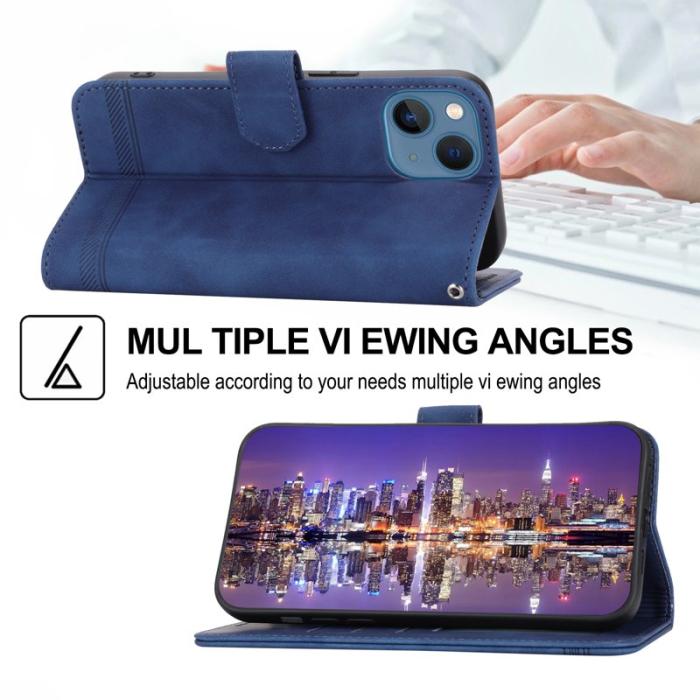 DIERFENG - DIERFENG DF-03 Fodral för iPhone 13 mini - PU läder - Blå