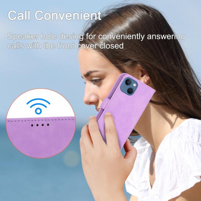 DIERFENG - DIERFENG DF-03 Fodral för iPhone 13 mini - PU läder - Lila