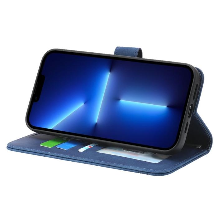 DIERFENG - DIERFENG DF-03 Fodral för iPhone 13 Pro - PU läder - Blå