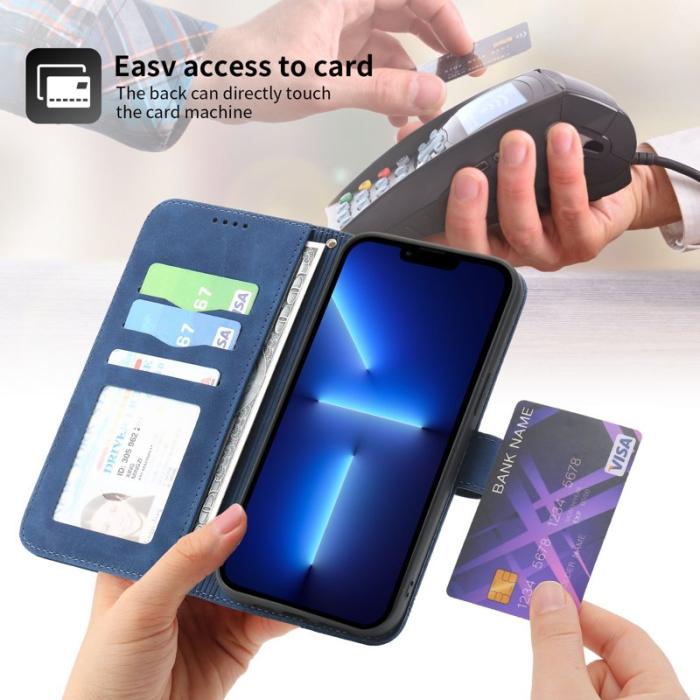 DIERFENG - DIERFENG DF-03 Fodral för iPhone 13 Pro - PU läder - Blå