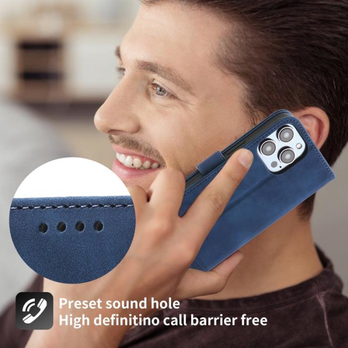 DIERFENG - DIERFENG DF-03 Fodral för iPhone 13 Pro - PU läder - Blå