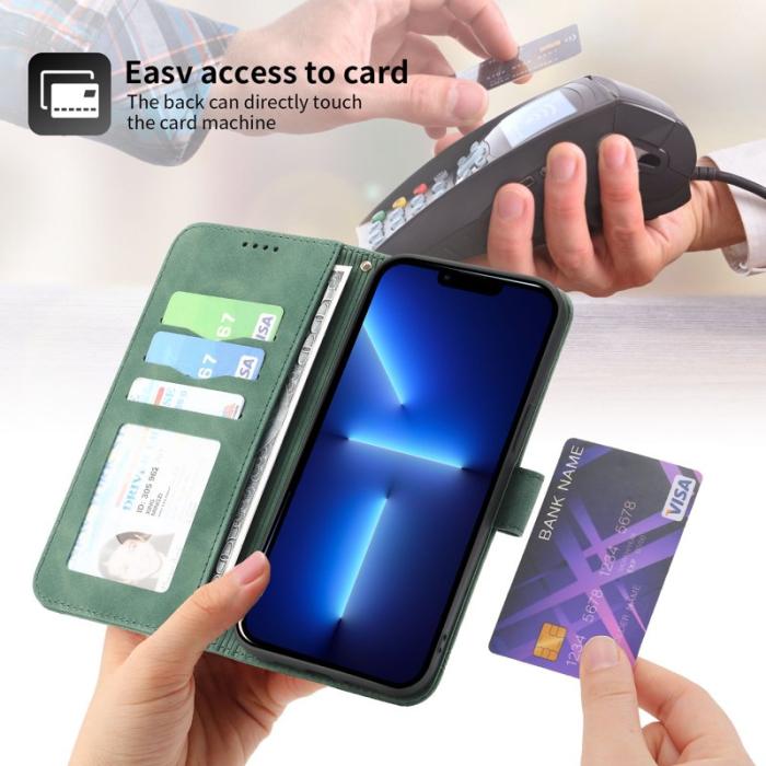 DIERFENG - DIERFENG DF-03 Fodral för iPhone 13 Pro - PU läder - Grön