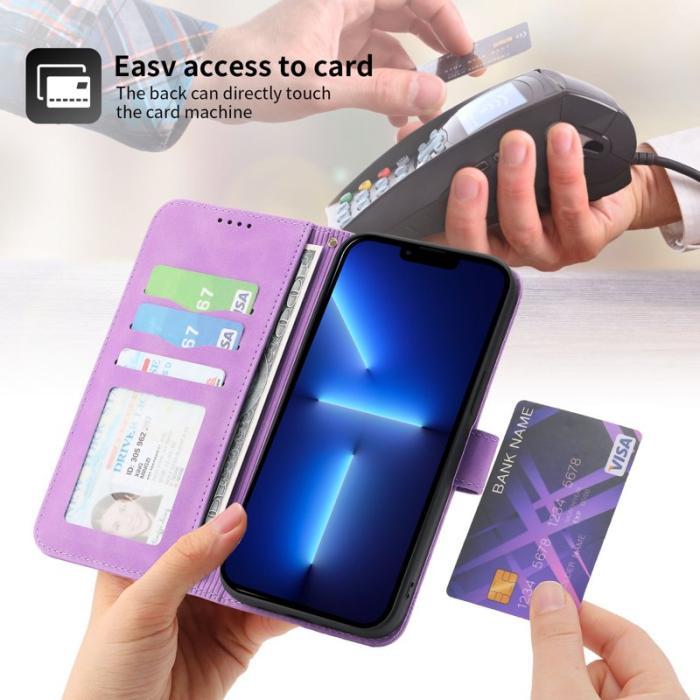 DIERFENG - DIERFENG DF-03 Fodral för iPhone 13 Pro - PU läder - Lila