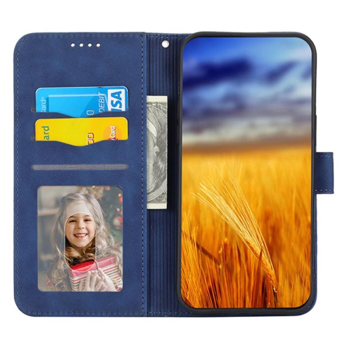 DIERFENG - DIERFENG DF-03 Fodral för iPhone 14 Äkta läder - Blå