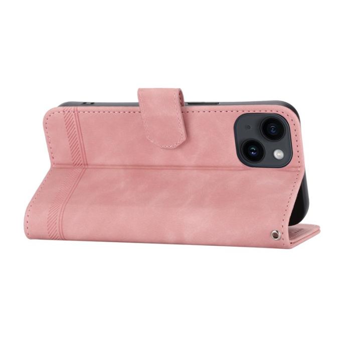 DIERFENG - DIERFENG DF-03 Fodral för iPhone 14 Äkta läder - Rosa