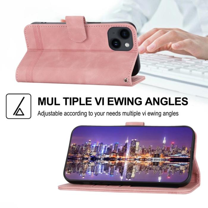 DIERFENG - DIERFENG DF-03 Fodral för iPhone 14 Äkta läder - Rosa