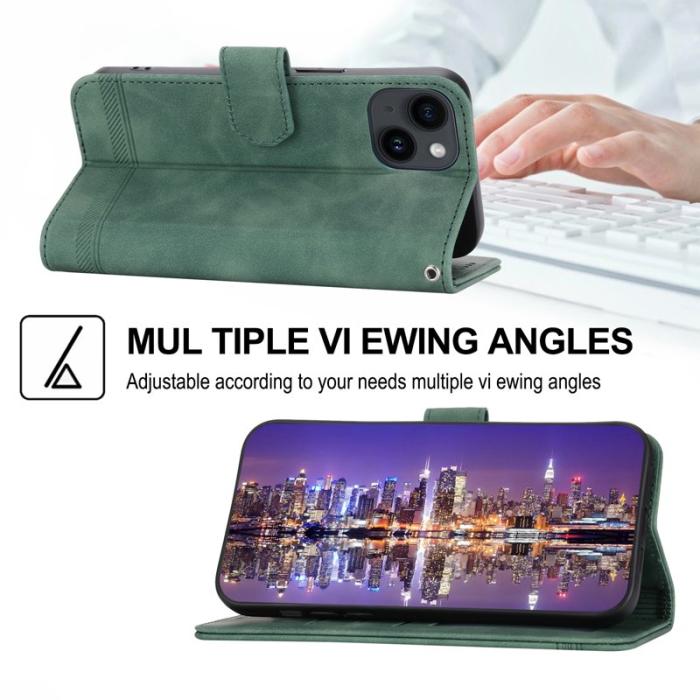 DIERFENG - DIERFENG DF-03 Fodral för iPhone 14 i Äkta läder - Grön