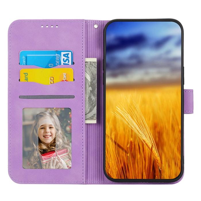 DIERFENG - DIERFENG DF-03 Fodral för iPhone 14 i Äkta läder - Lila