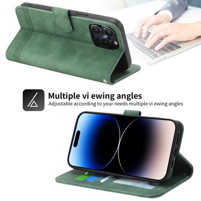 DIERFENG - DIERFENG DF-03 Fodral för iPhone 15 Pro Max Äkta läder - Grön