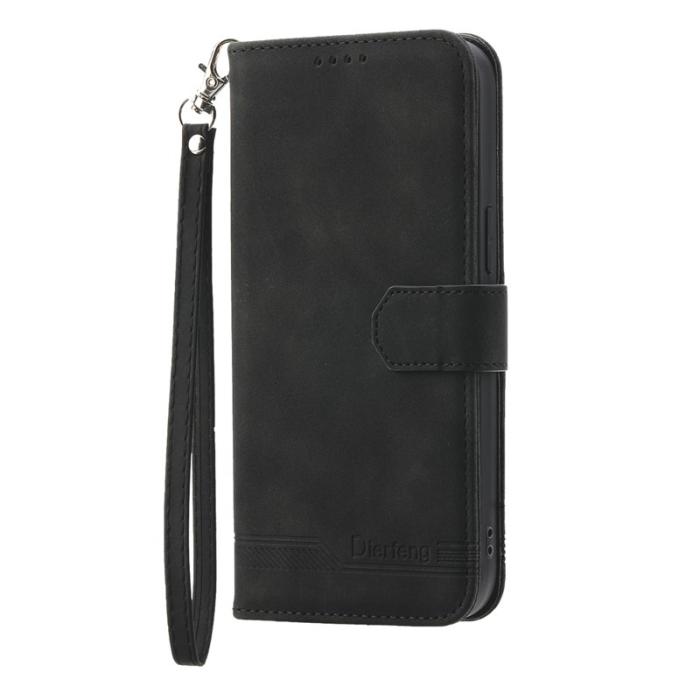 DIERFENG - DIERFENG DF-03 Fodral för iPhone 17 Äkta läder - Svart