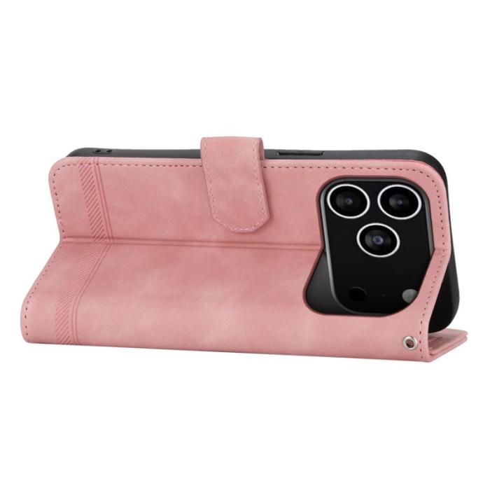 DIERFENG - DIERFENG DF-03 Fodral för iPhone 17 Pro Äkta läder - Rosa