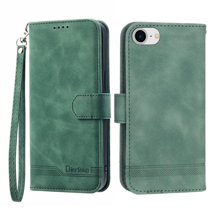 DIERFENG - DIERFENG DF-03 Fodral för iPhone 7/8/SE (2020/2022) - Äkta läder - Grön