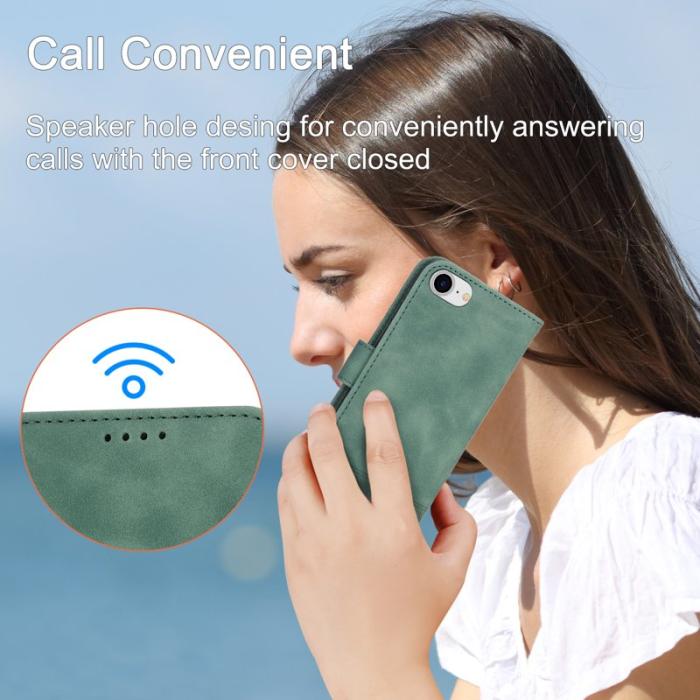 DIERFENG - DIERFENG DF-03 Fodral för iPhone 7/8/SE (2020/2022) - Äkta läder - Grön