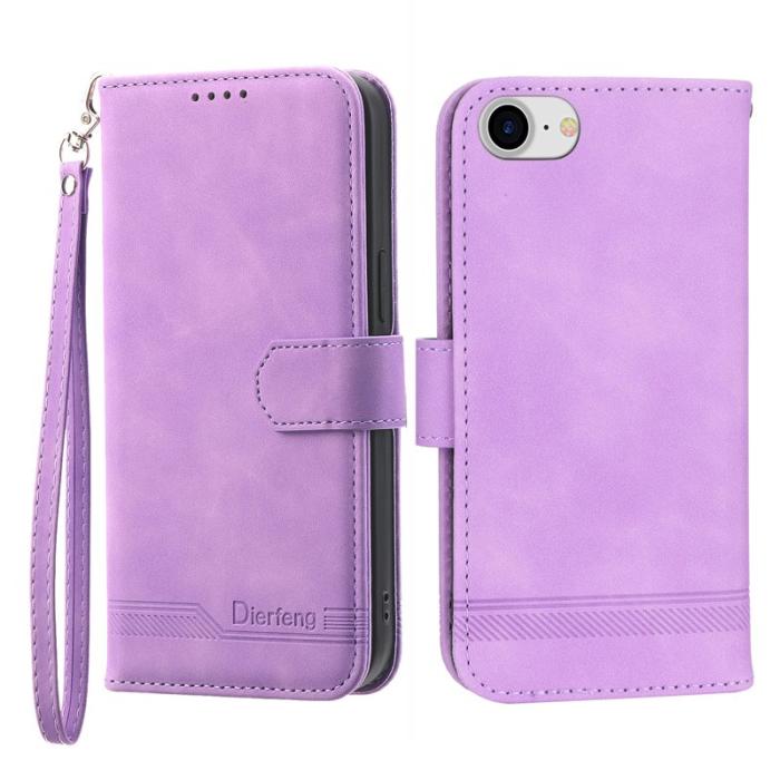 DIERFENG - DIERFENG DF-03 Fodral för iPhone 7/8/SE (2020/2022) - Äkta läder - Lila