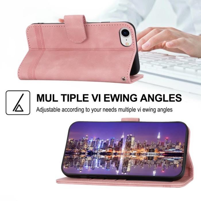 DIERFENG - DIERFENG DF-03 Fodral för iPhone 7/8/SE 2020/2022 - Äkta läder - Rosa