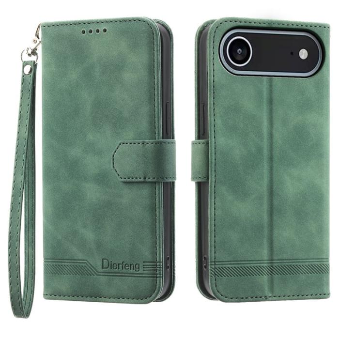 DIERFENG - DIERFENG DF-03 Fodral för iPhone Air Äkta läder - Grön