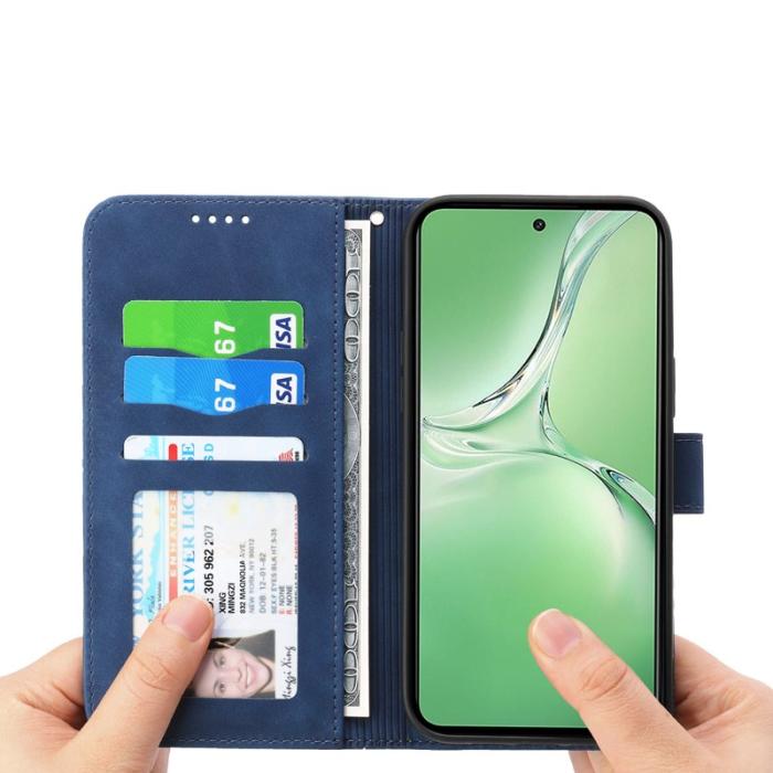 DIERFENG - DIERFENG DF-03 Fodral för OnePlus 13R 5G Äkta läder - Blå