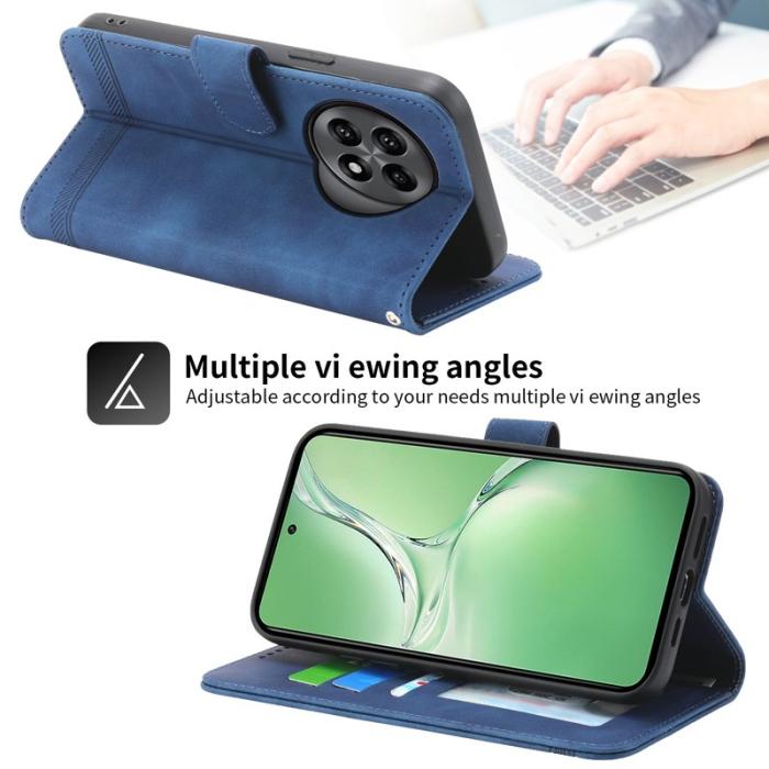 DIERFENG - DIERFENG DF-03 Fodral för OnePlus 13R 5G Äkta läder - Blå