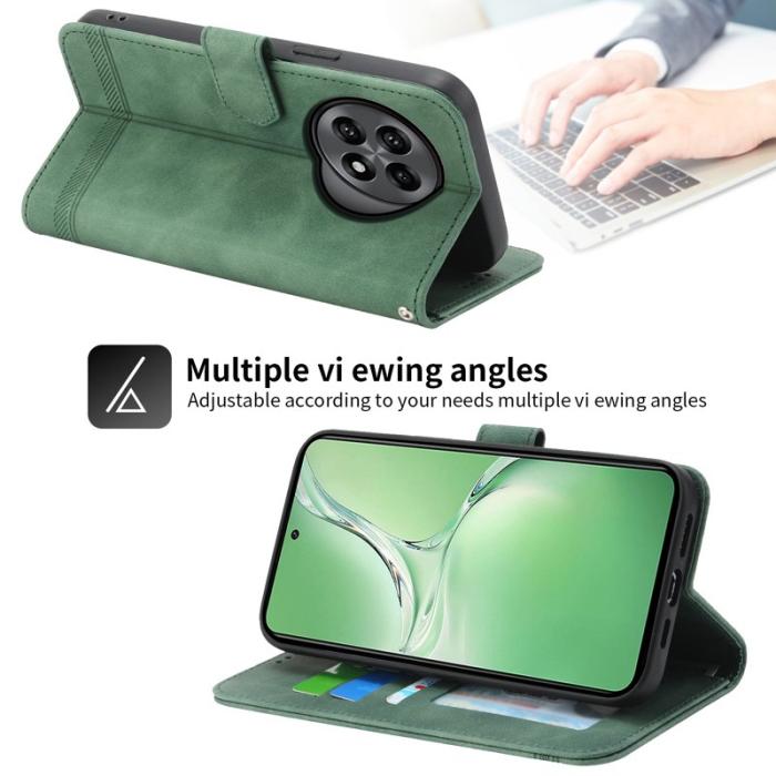 DIERFENG - DIERFENG DF-03 Fodral för OnePlus 13R 5G Äkta läder - Grön