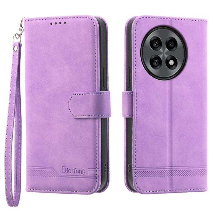 DIERFENG - DIERFENG DF-03 Fodral för OnePlus 13R 5G Äkta läder - Lila
