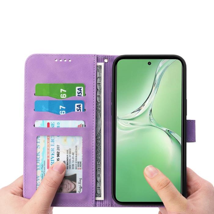 DIERFENG - DIERFENG DF-03 Fodral för OnePlus 13R 5G Äkta läder - Lila