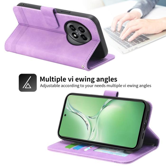 DIERFENG - DIERFENG DF-03 Fodral för OnePlus 13R 5G Äkta läder - Lila