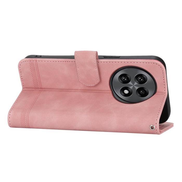 DIERFENG - DIERFENG DF-03 Fodral för OnePlus 13R 5G Äkta läder - Rosa