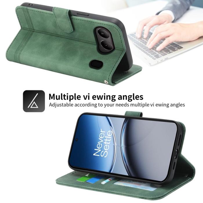 DIERFENG - DIERFENG DF-03 Fodral för OnePlus Nord 4 Äkta läder - Grön