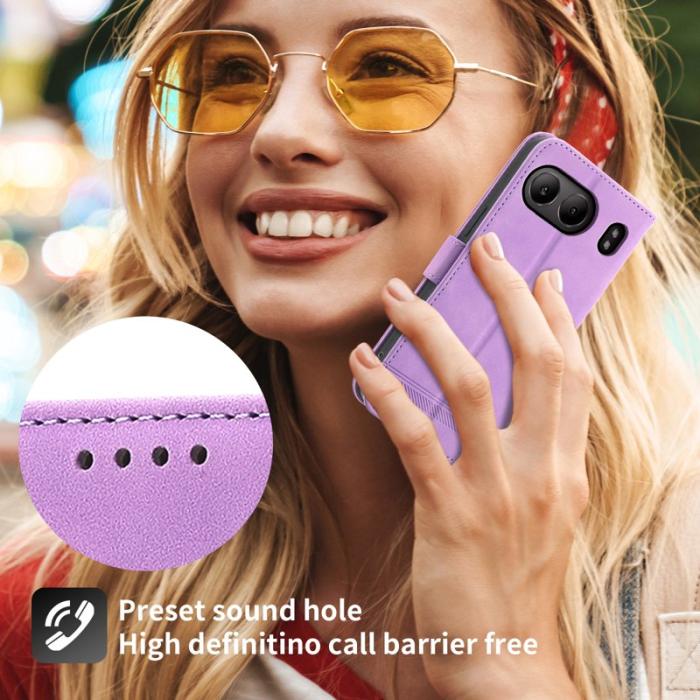 DIERFENG - DIERFENG DF-03 Fodral för OnePlus Nord 4 Äkta läder - Lila