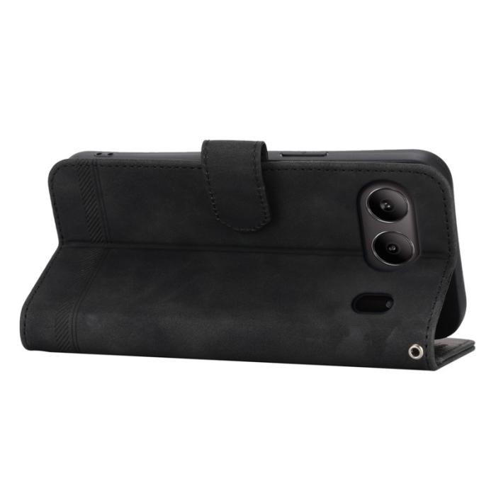 DIERFENG - DIERFENG DF-03 Fodral för OnePlus Nord 4 Äkta läder - Svart