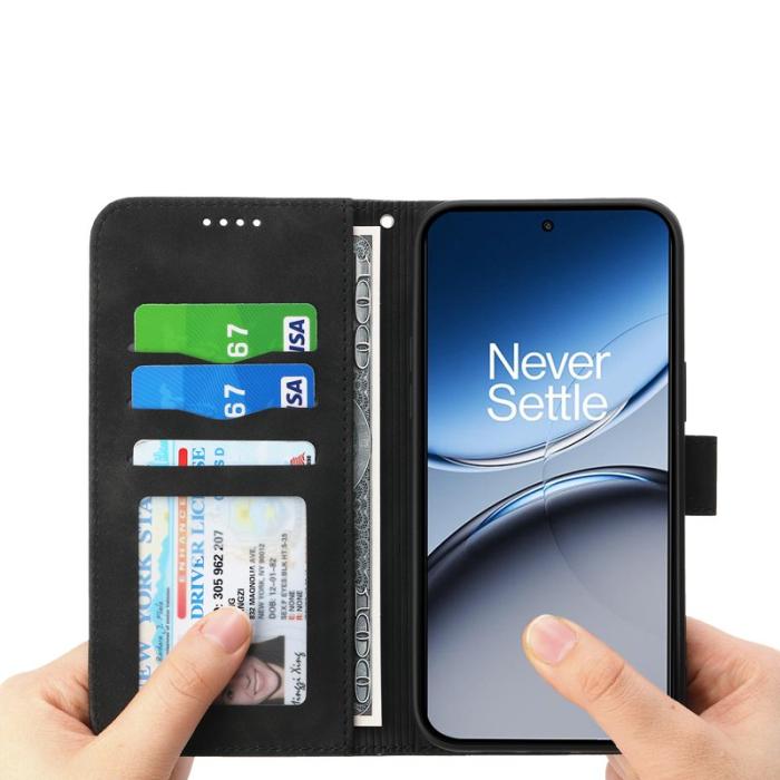 DIERFENG - DIERFENG DF-03 Fodral för OnePlus Nord 4 Äkta läder - Svart