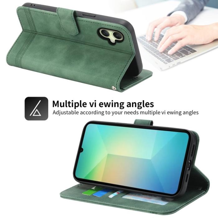 DIERFENG - DIERFENG DF-03 Fodral för Samsung Galaxy A06 4G Äkta läder - Grön