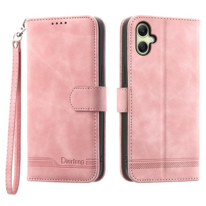DIERFENG - DIERFENG DF-03 Fodral för Samsung Galaxy A06 4G Äkta läder - Rosa