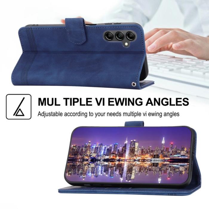 DIERFENG - DIERFENG DF-03 Fodral för Samsung Galaxy A14 5G - PU Läder - Blå