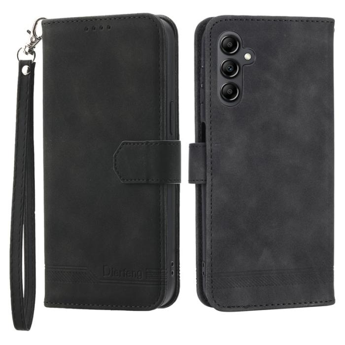 DIERFENG - DIERFENG DF-03 Fodral för Samsung Galaxy A14 5G - PU Läder - Svart