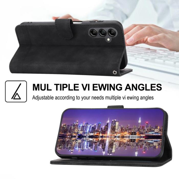 DIERFENG - DIERFENG DF-03 Fodral för Samsung Galaxy A14 5G - PU Läder - Svart