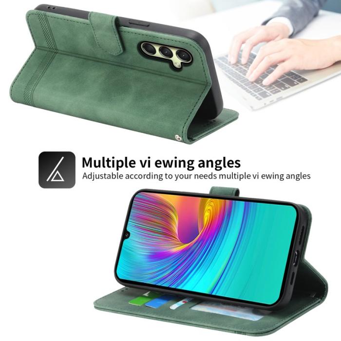 DIERFENG - DIERFENG DF-03 Fodral för Samsung Galaxy A16 5G Äkta läder - Grön