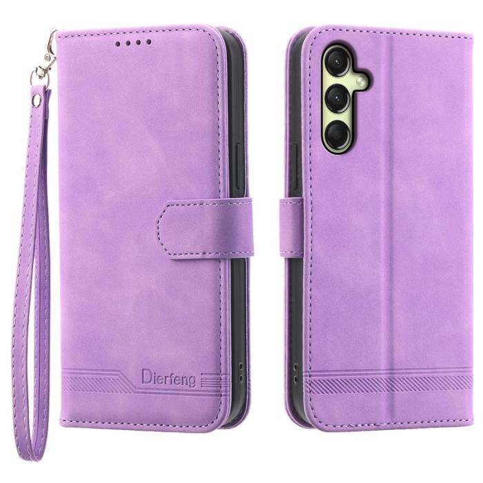 DIERFENG - DIERFENG DF-03 Fodral för Samsung Galaxy A16 5G - Äkta läder - Lila