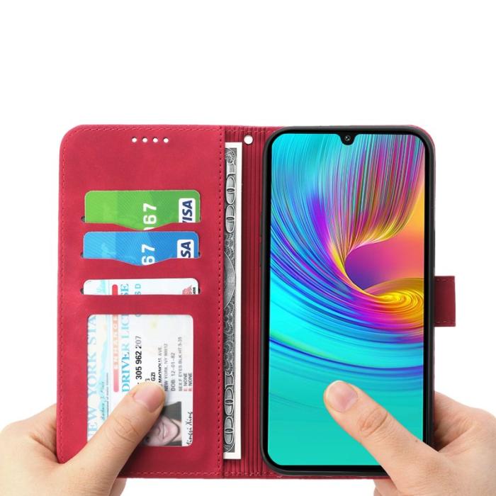 DIERFENG - DIERFENG DF-03 Fodral för Samsung Galaxy A16 5G - Äkta läder - Röd