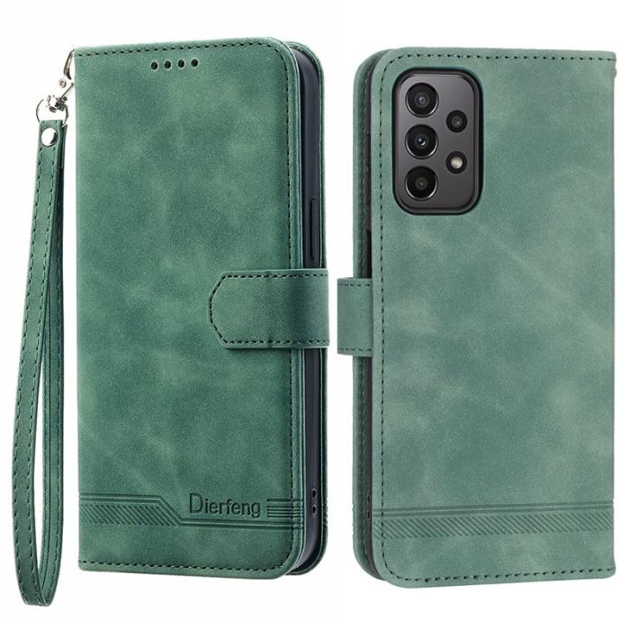 DIERFENG - DIERFENG DF-03 Fodral för Samsung Galaxy A23 5G - Äkta läder - Grön