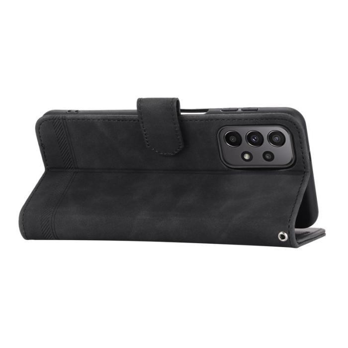 DIERFENG - DIERFENG DF-03 Fodral för Samsung Galaxy A23 5G - Äkta läder - Svart